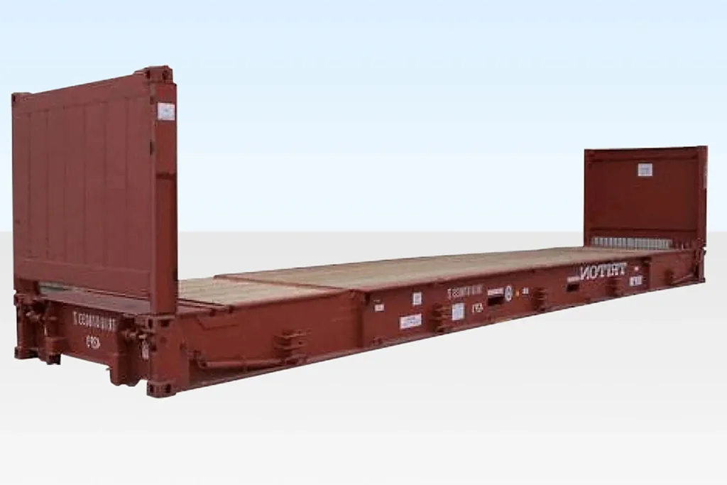 40Ft X 8Ft Used Flat Rack Shipping Container - Image 4