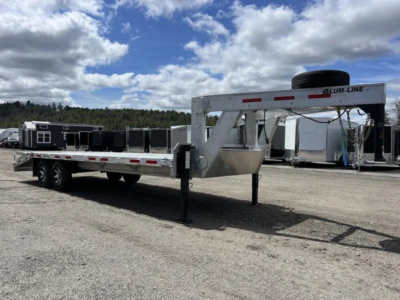 2024 Alum Line Trailers 8.5×24 13K Aluminum Gooseneck w/Flip-Over Ramps - Image 2