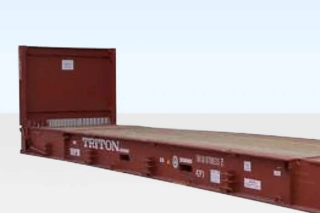 40Ft X 8Ft Used Flat Rack Shipping Container - Image 2