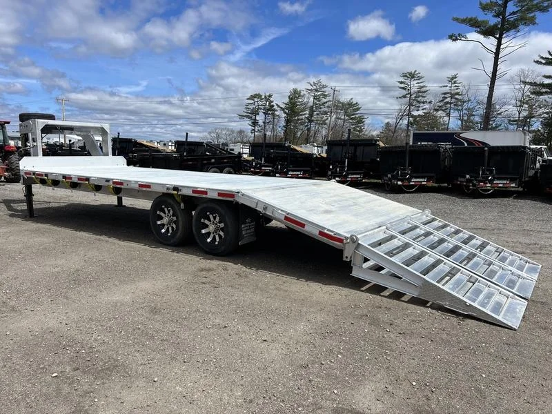 2024 Alum Line Trailers 8.5×24 13K Aluminum Gooseneck w/Flip-Over Ramps - Image 3