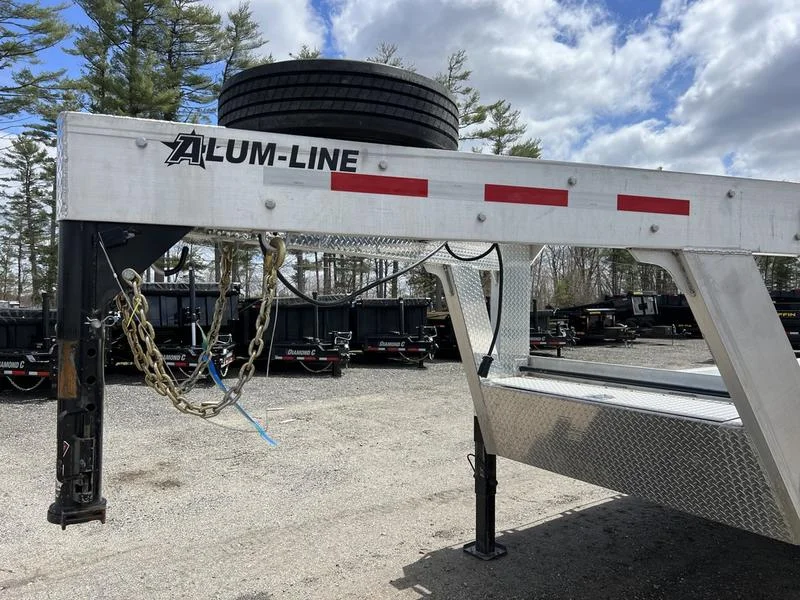 2024 Alum Line Trailers 8.5×24 13K Aluminum Gooseneck w/Flip-Over Ramps - Image 6