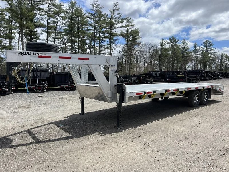 2024 Alum Line Trailers 8.5×24 13K Aluminum Gooseneck w/Flip-Over Ramps - Image 16