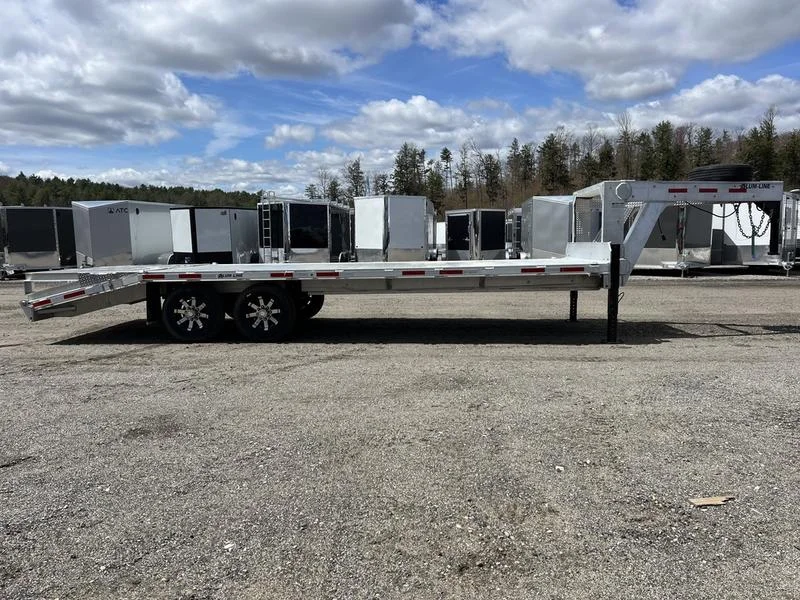 2024 Alum Line Trailers 8.5×24 13K Aluminum Gooseneck w/Flip-Over Ramps - Image 12