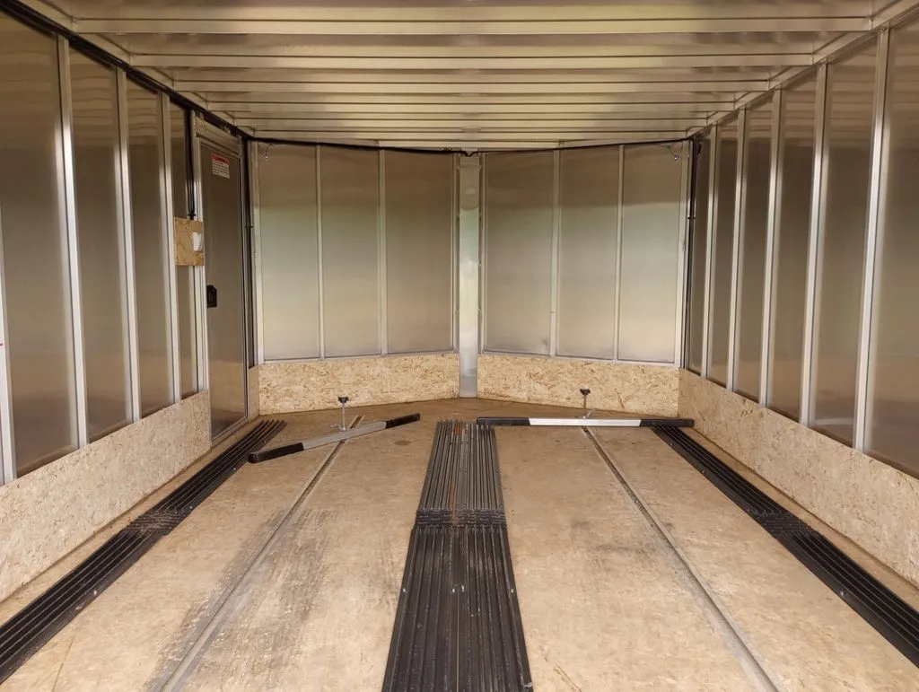 2022 Sno Pro Trailers 101×12 Aluminum Hybrid 2.0 w/Tapered Ramp, Mats & Guides - Image 14